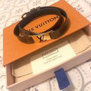 Louis Vuitton Damier Ebene Sign It Bracelet